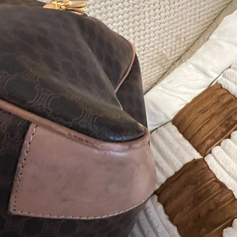 Celine Macadam Brown Travel Duffle in VGUC! - Picture 10 of 12